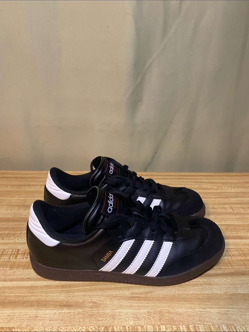 Adidas Samba Classic Junior Black White Shoes size 6